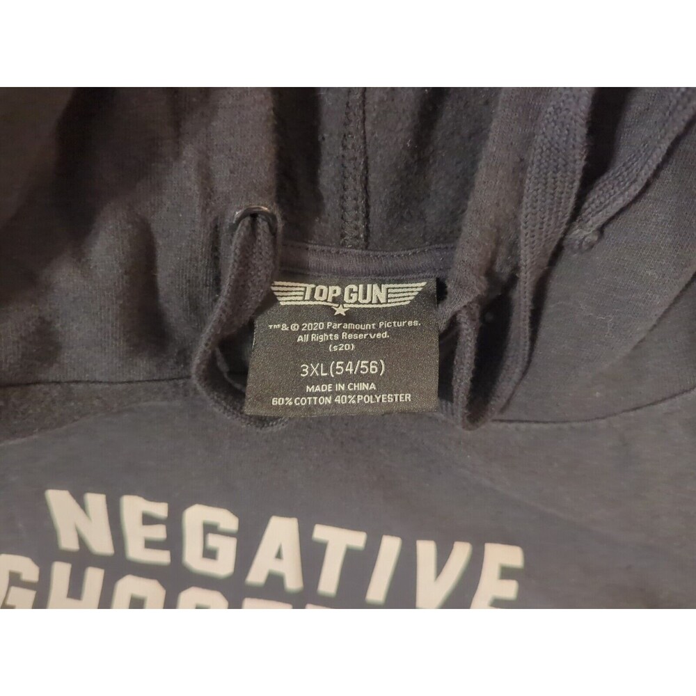 Top Gun Negative Ghost Rider Black Sweatshirt Hoodie 3XL - Picture 5 of 6